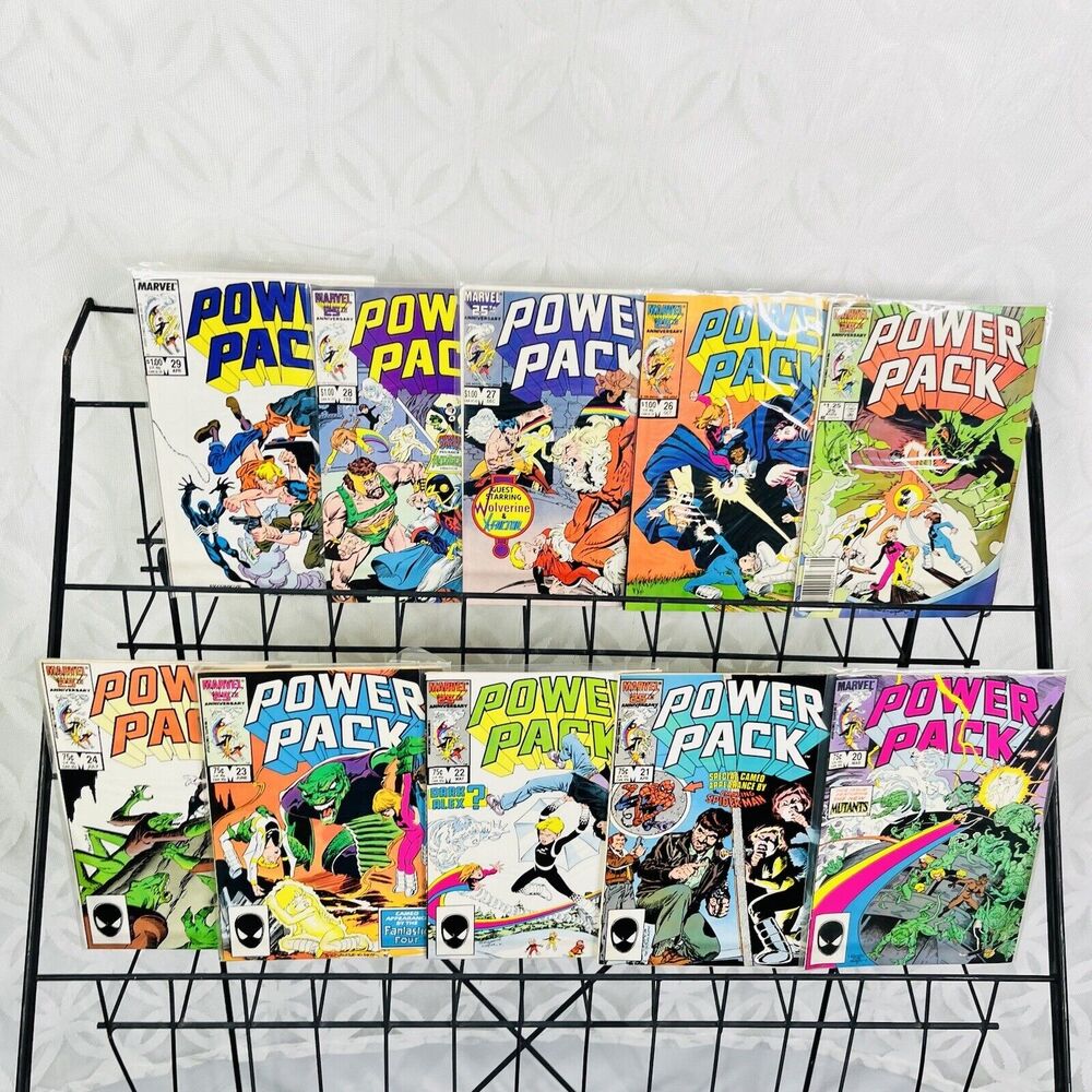 Power Pack 20-29 Lot Copper Age Marvel Katie Alex Fall Of The Mutants Wolverine